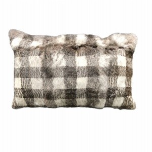 plaid en fourrure de lapin tartan