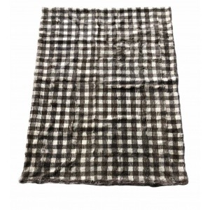 plaid en fourrure de lapin tartan