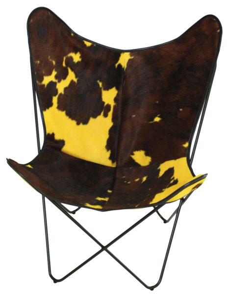 fauteuil vache normande jaune