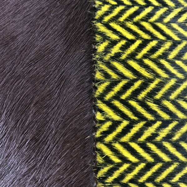 Coussin en peau de vache chevrons – Image 2