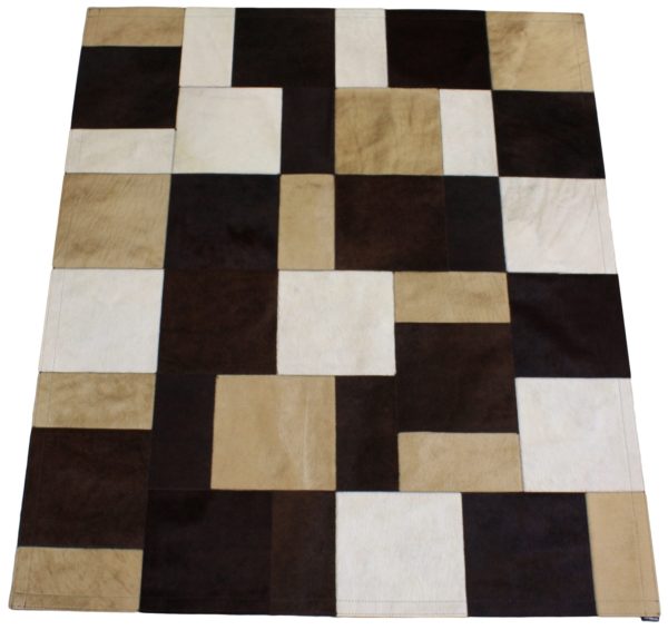 tapis vache mixte chocolat uni