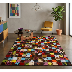 tapis bilbao maison tergus cuir peau de vache