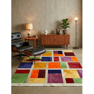 tapi maison tergus peau de vache picasso orange jaune rose