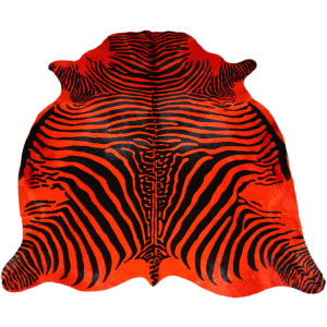 zèbre orange tapis déco pop