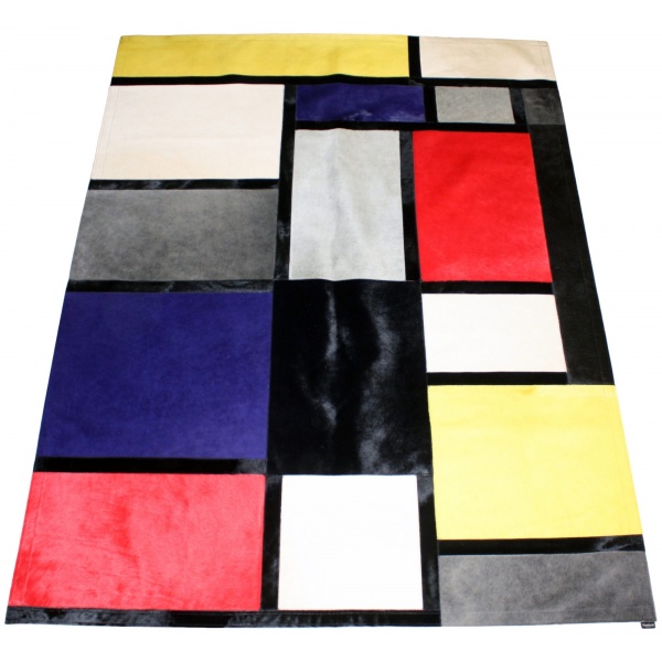 tapis vache type mondrian