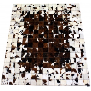 Tapis vache normande patchwork design