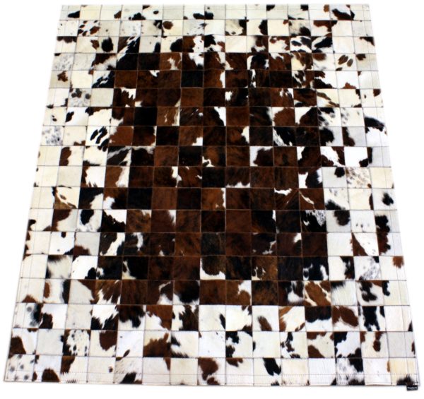 Tapis vache normande patchwork design