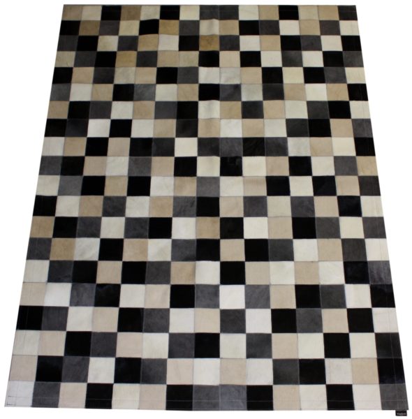 tapis patchwork vache mixte gris