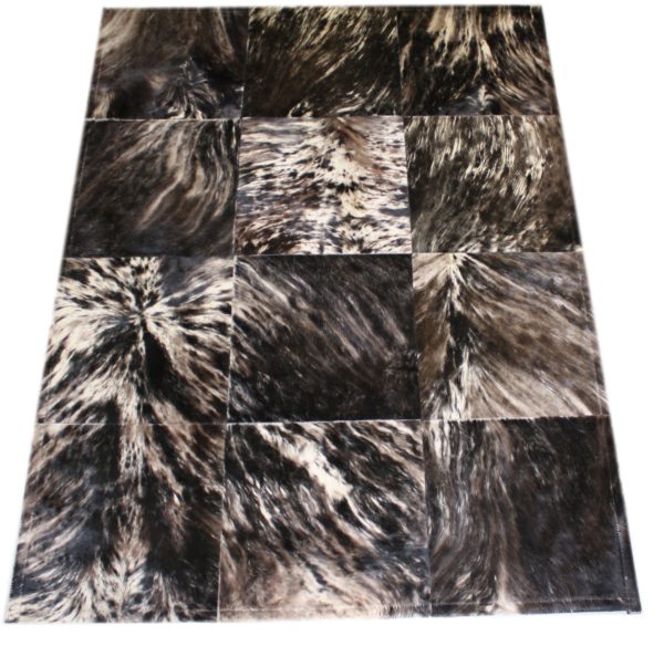 tapis vache méché grands carreaux
