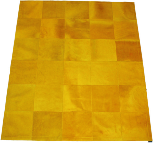 tapis vache jaune uni