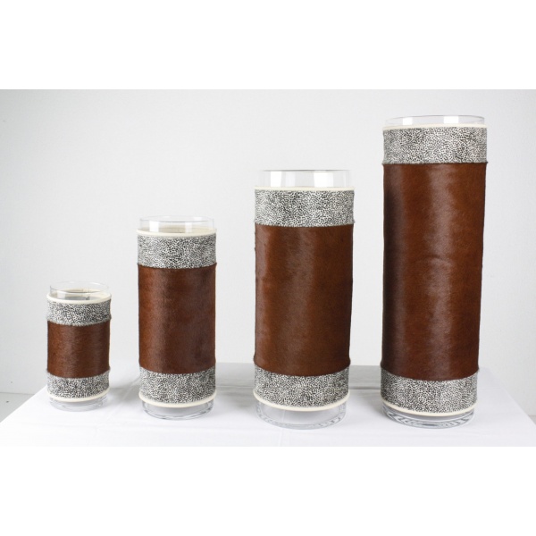 Vase en peau de vache ambré Landscape – Image 4