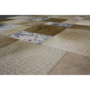 tapis cuir beige maison tergus