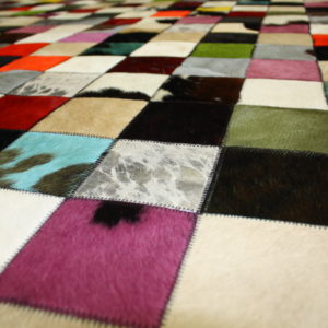 tapis rond multicolore