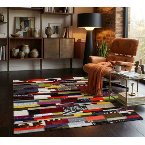 tapis cuir multicolore maison tergus