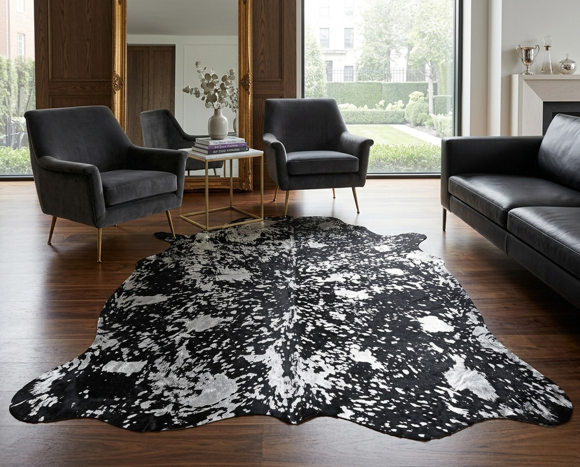 peau de vache noir acidé argent