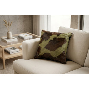 coussin vache kaki maison déco intérieur