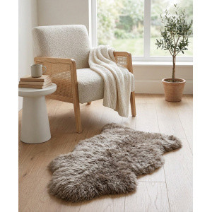 tapis mouton taupe