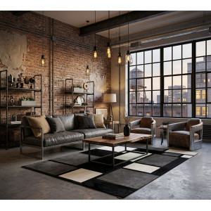 tapis design maison tergus peau de vache