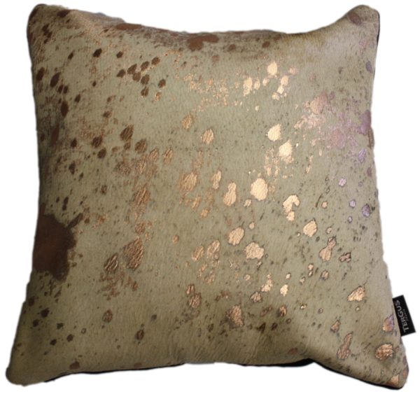coussin vache beige acide bronze