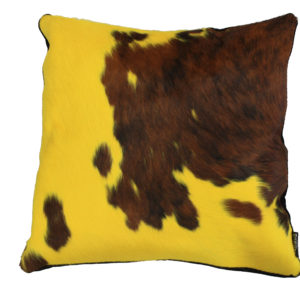 coussin vache normande jaune