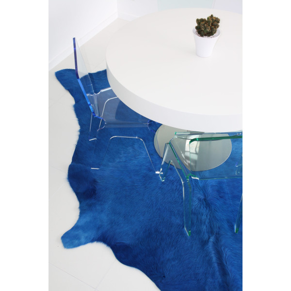 peau de vache bleue unie