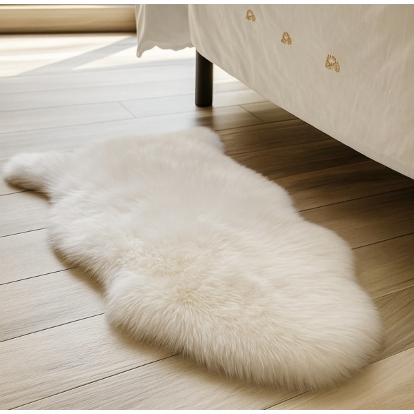photo peau de mouton blanche