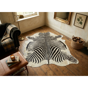 peau de vache zèbre blanc