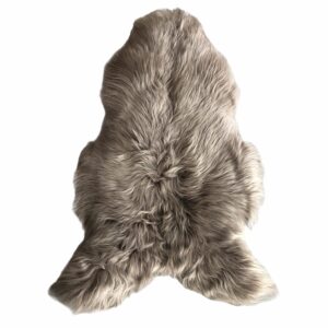 peau de mouton taupe poil long