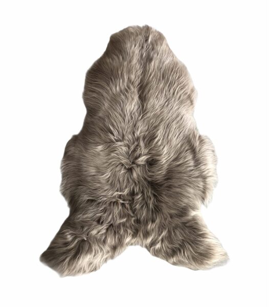 peau de mouton taupe poil long
