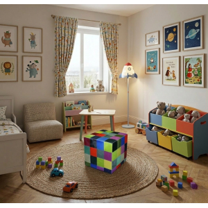 pouf elmer peau de vache maison tergus