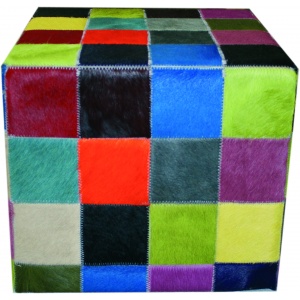 pouf elmer peau de vache maison tergus