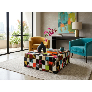 table en peau de vache multicolore