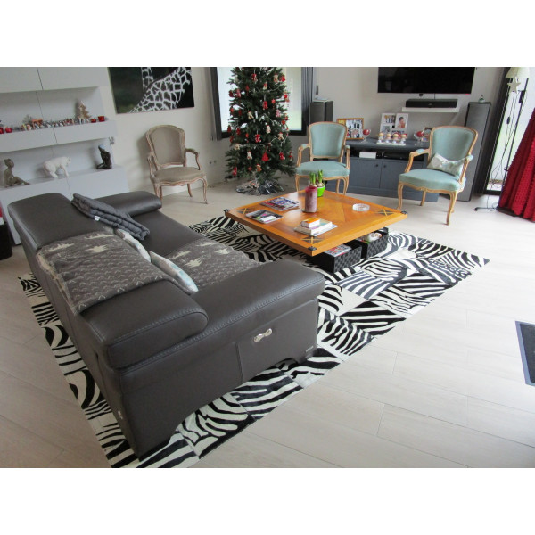 tapis en peau de vache zebre