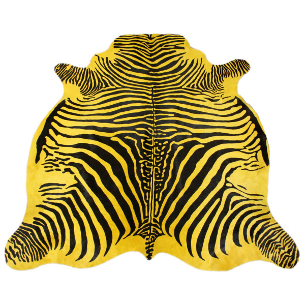 peau de vache zebre jaune