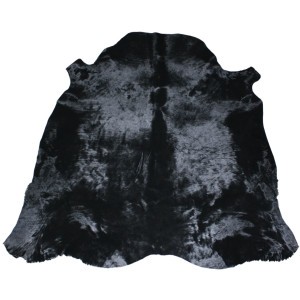 peau de vache noire cuir français