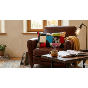 coussin multicolore peau de vache maison tergus déco patchwork