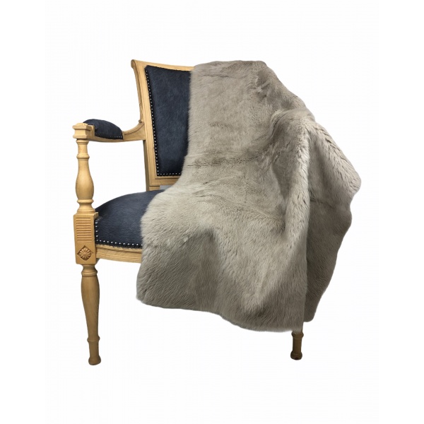 fourrure de lapin couleur taupe