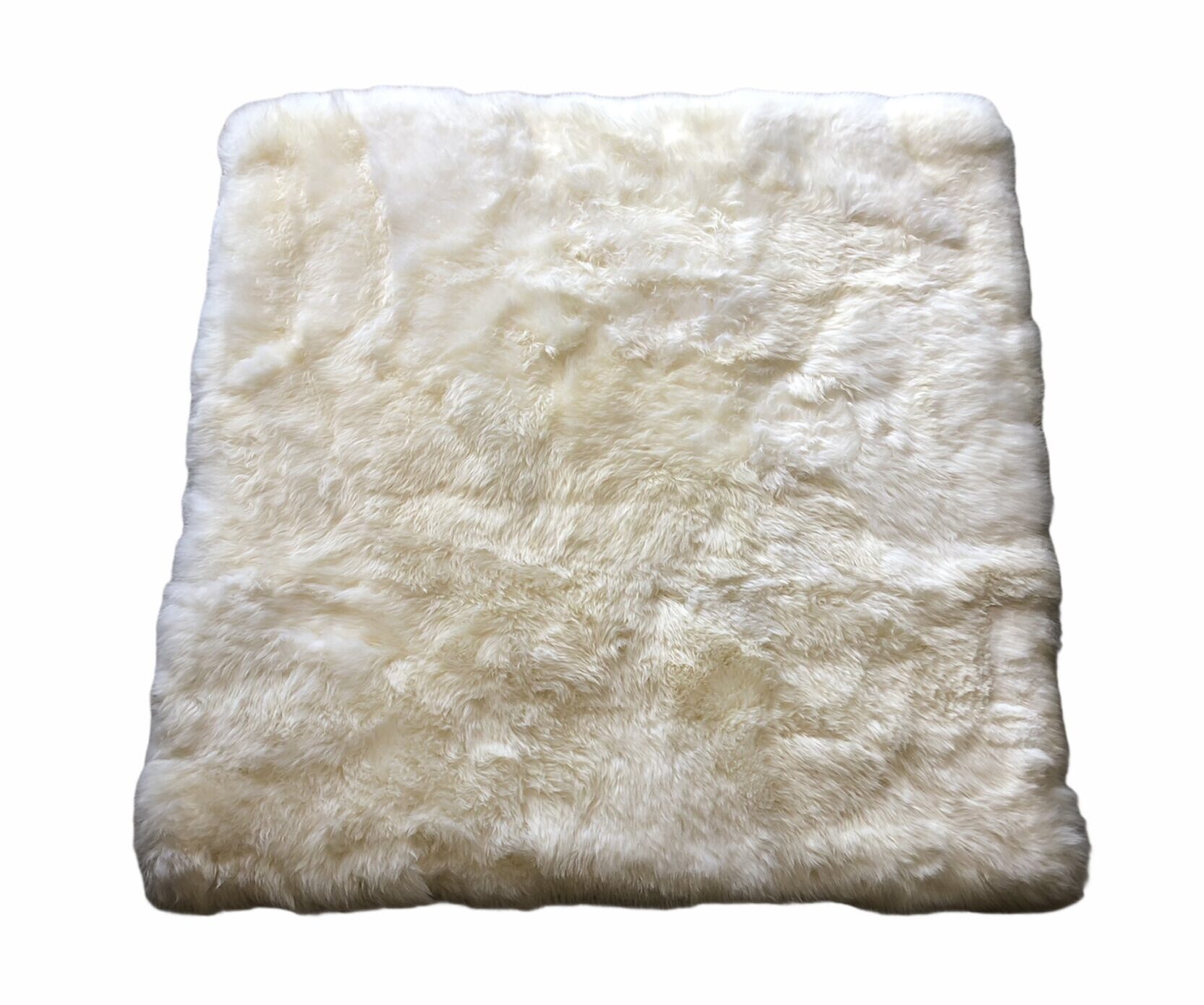 Tapis en peau de mouton blanc