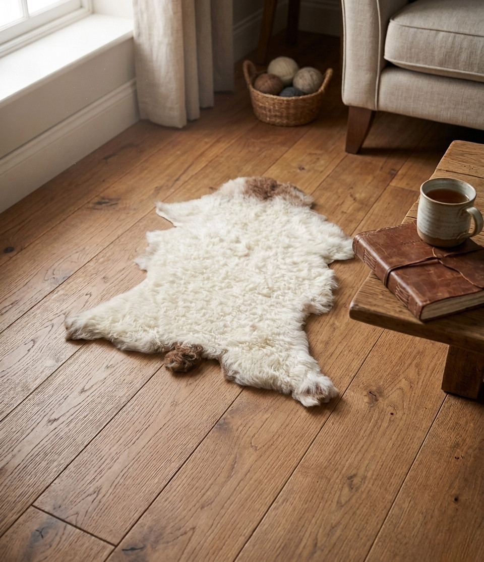 peau agneau du beran déco tapis maison tergus