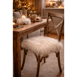 dessus de chaise mouton poils longs