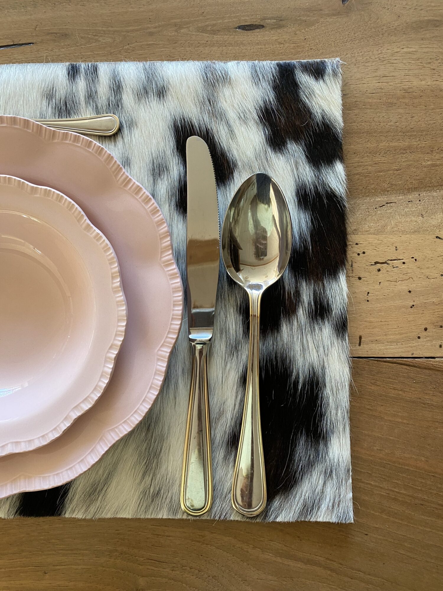 set de table peau de vache