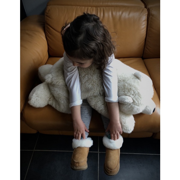 chaussons enfant peau de mouton