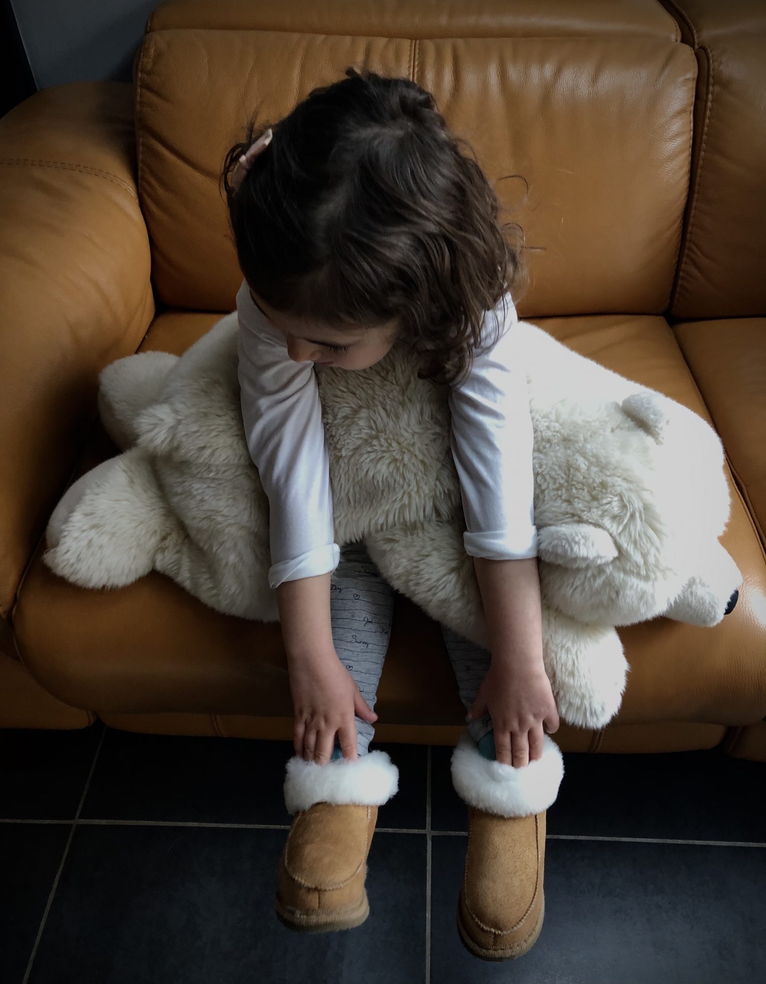 Chaussons en peau de mouton enfant