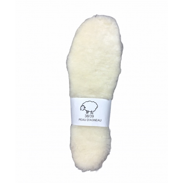 semelles en peau de mouton naturelles