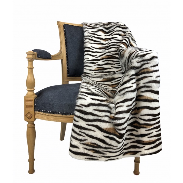 fourrure de lapin zebre
