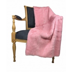 fourrure de lapin rose
