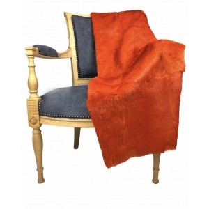 fourrure de lapin orange