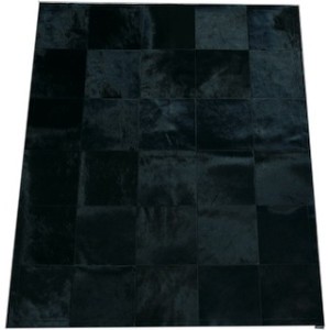 tapis peau de vache noir