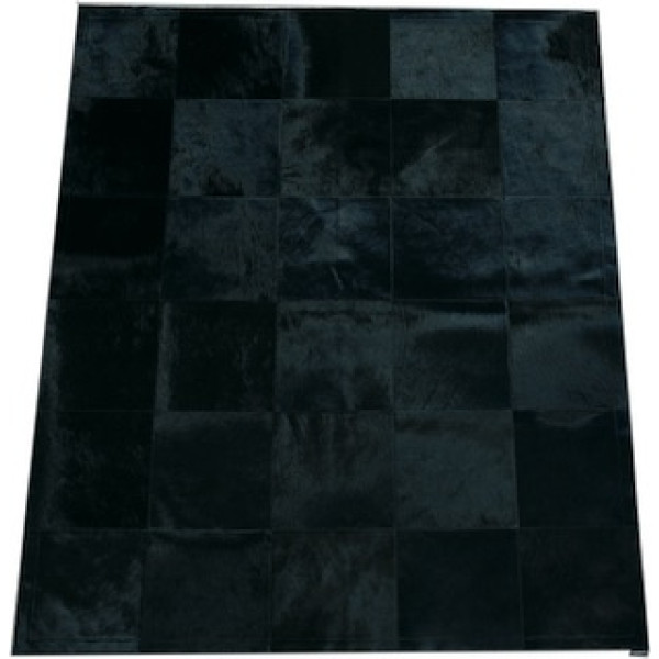 tapis peau de vache noir