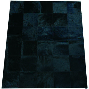 tapis noir en cuir